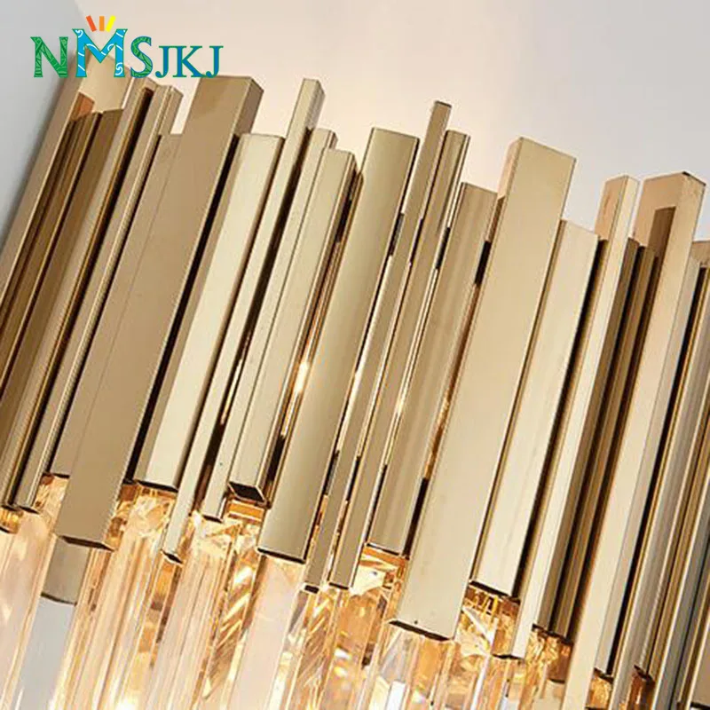 Новый дизайнерский настенный светильник для дома Хрустальная настенная лампа