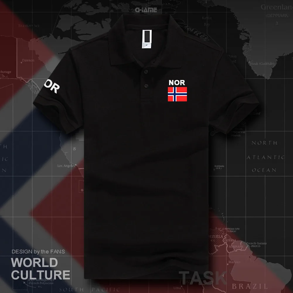 Norway Norge рубашки поло мужские с коротким рукавом белые бренды с принтом для страны хлопок Национальный командный флаг Nordmann норвежский нет