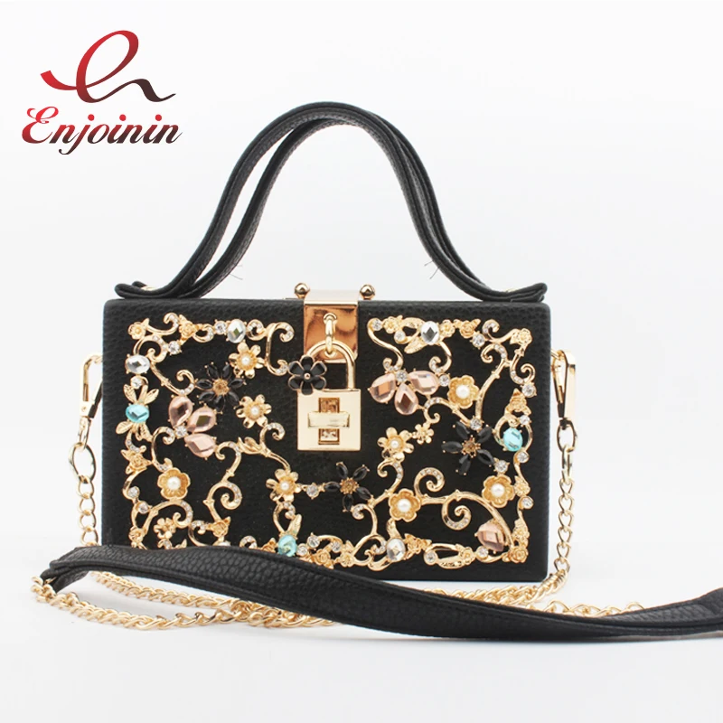 Роскошная модная вечерняя сумка тоут из искусственной кожи с бриллиантами