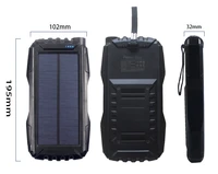 25000mah outdoor portable power bank multipurpose external battery pack waterproof solar mobile power