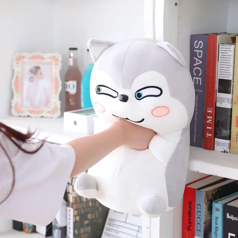 

25cm/40cm/50cm Cute Simulation Husky Plush Toy Soft Cartoon Animal Dog Stuffed Doll Home Decoration Pillow Baby Accompany Gift