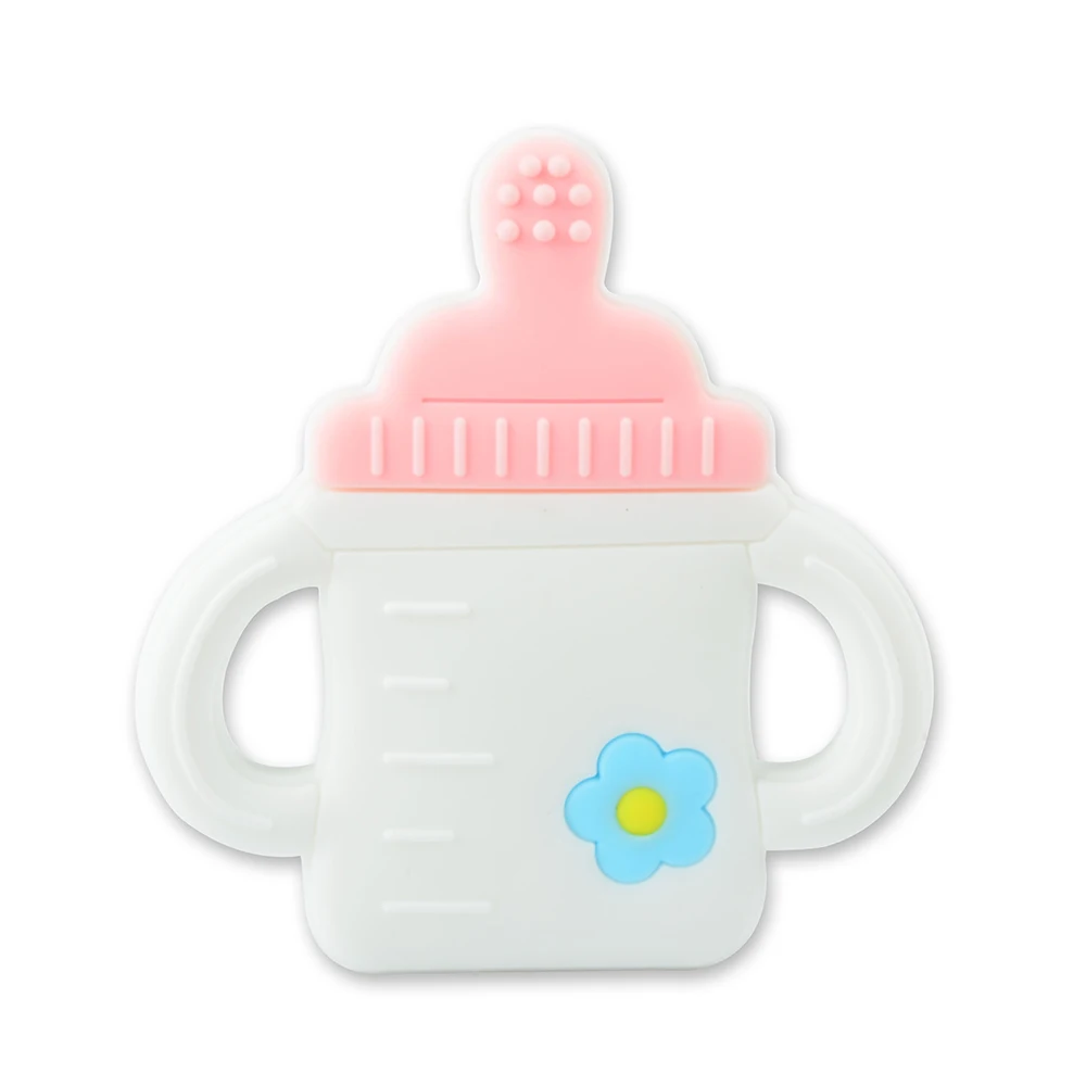 Milk Bottle 02 LOFCA 1 шт. Силиконовые Прорезыватели в виде единорога без бисфенола, коала, игрушки для малышей, для прорезывания зубов, животные, сова, грызун, подарок для ребенка, цепочка-соска для рождения - Цвет: Milk Bottle 02