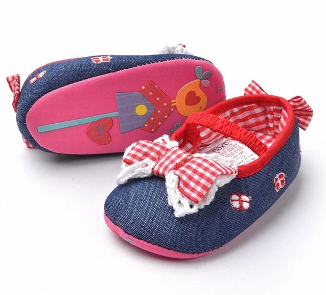 Детская летняя джинсовая обувь в полоску с бантом|spring jumping shoes|spring coil shoesspring summer shoes