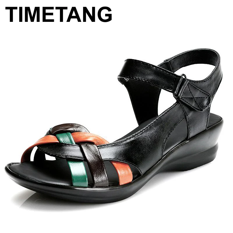TIMETANG Летний Новый Мать сандалии для пожилых моды Повседневные босоножки