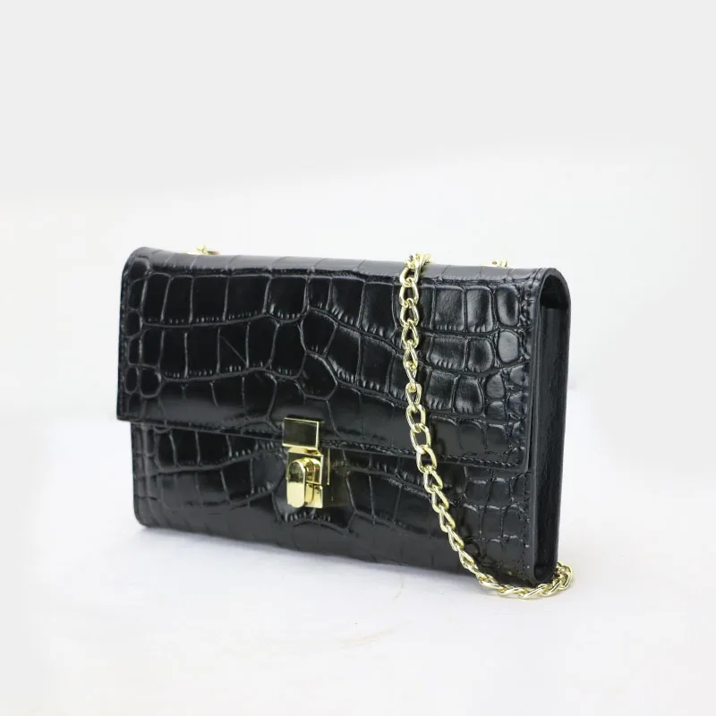 Новый модный персонализированный кошелек на цепочке из крокодиловой коровьей