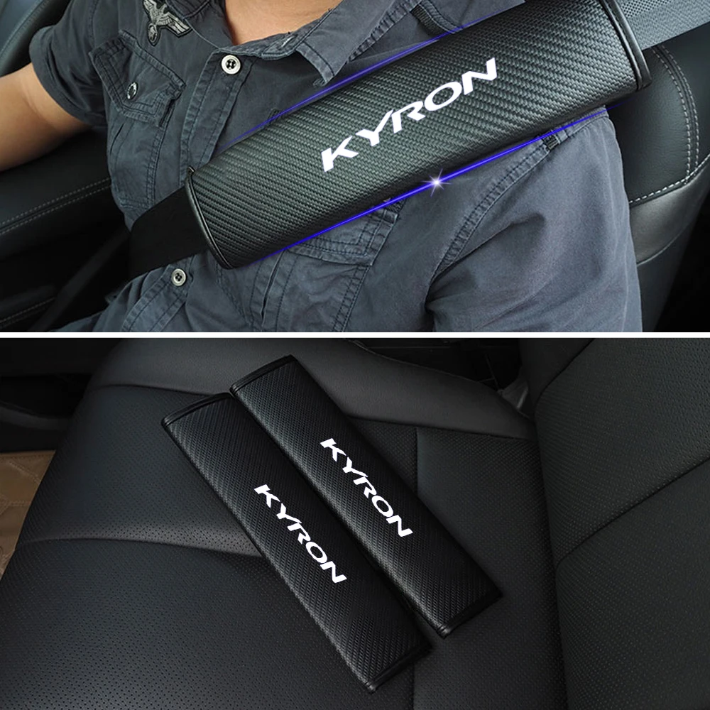 

For Ssang Yong Kyron Car Seat Belt Shoulder Strap Protect Pads Cover No Slip No Rubbing Soft Comfort 2Pcs Red Blue White