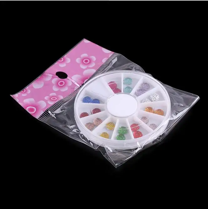 24 шт смешанные цвета 6 мм насадок для ногтей кристалл дизайна украшения diy