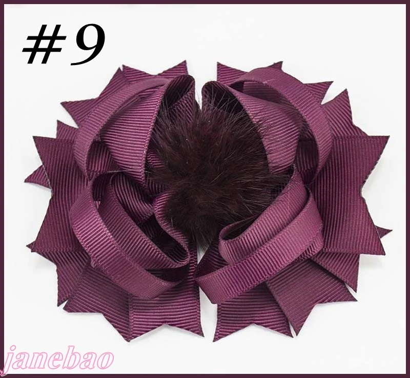 Бесплатная доставка 30 шт. банты для волос из ткани и норки с зажимами