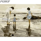 FGHGF Безрамная масляная живопись с нумерованными абстрактными персонажами, акриловая Картина на холсте, домашнее украшение, настенное искусство, фотография