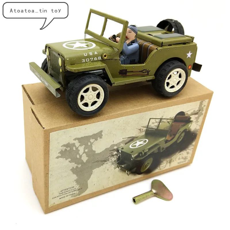 

Классическая Автомобильная Оловянная заводная игрушка, игрушка для внедорожника, автомобильная ветрозащитная оловянная игрушка для детей...