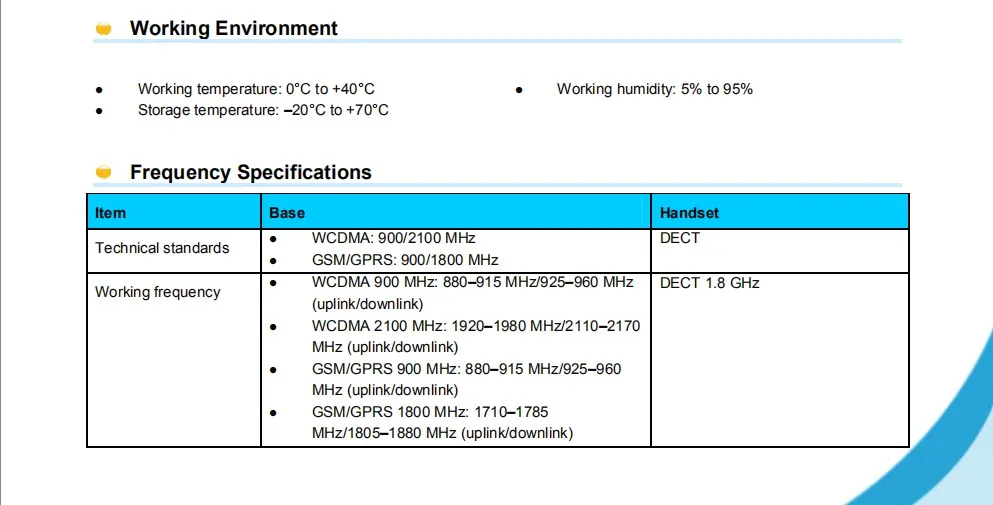 UTMS/WCDMA 900/2100Mhz фиксированный беспроводной терминал и DECT телефон для huawei F688