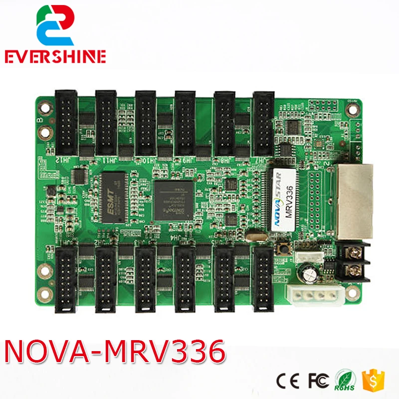 

Novastar MRV336 LED Receiving Card 256*226 Pixels 12*HUB75 Full Color RGB Control System Nova LED Display Receiving Card
