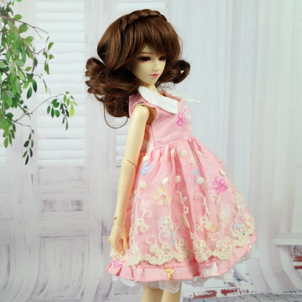 BJD кукла розовый длинное платье юбка наряды Костюмы для 1/4 17 &quot1/3 24&quot высокие