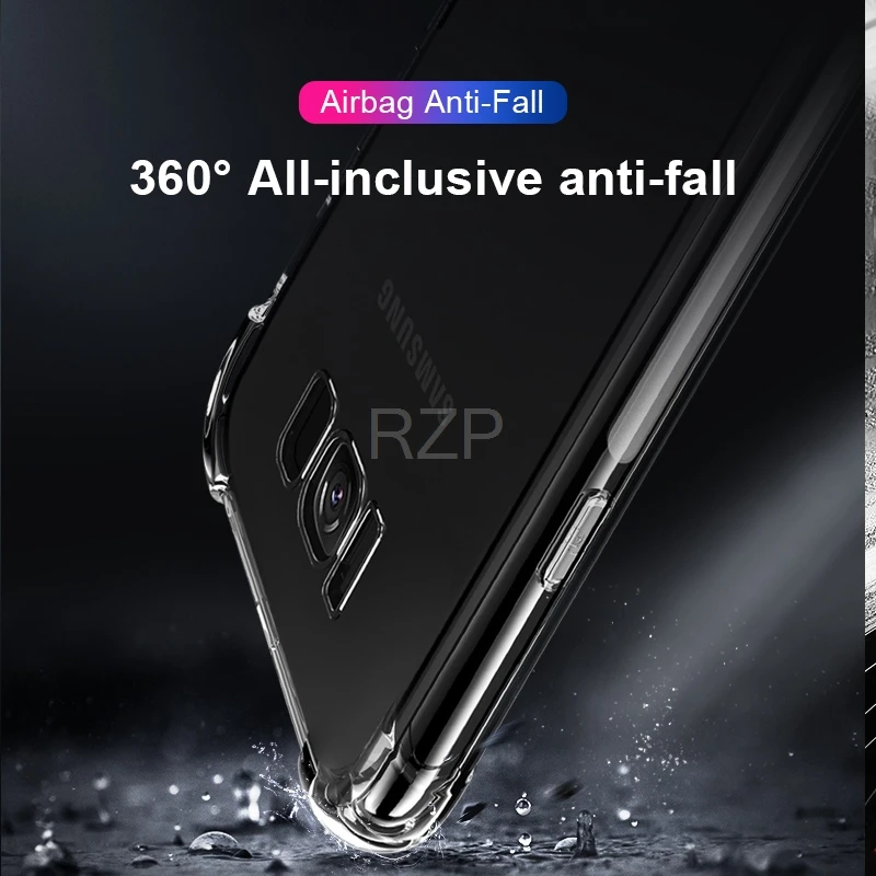 RZP 3D прозрачный чехол для телефона Samsung Galaxy S8 S9 10 20 Plus Note 8 9 задняя крышка + Мягкий