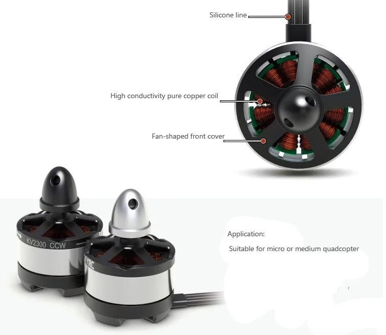 4 шт. SKYRC 1806 2300KV двигатели для RC квадрокоптера мультикоптера FPV | Игрушки и хобби