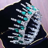 good quality prom queen crown greenredwhite crystal rhinestone wedding tiaras crowns for women bridal hairband pageant crowns
