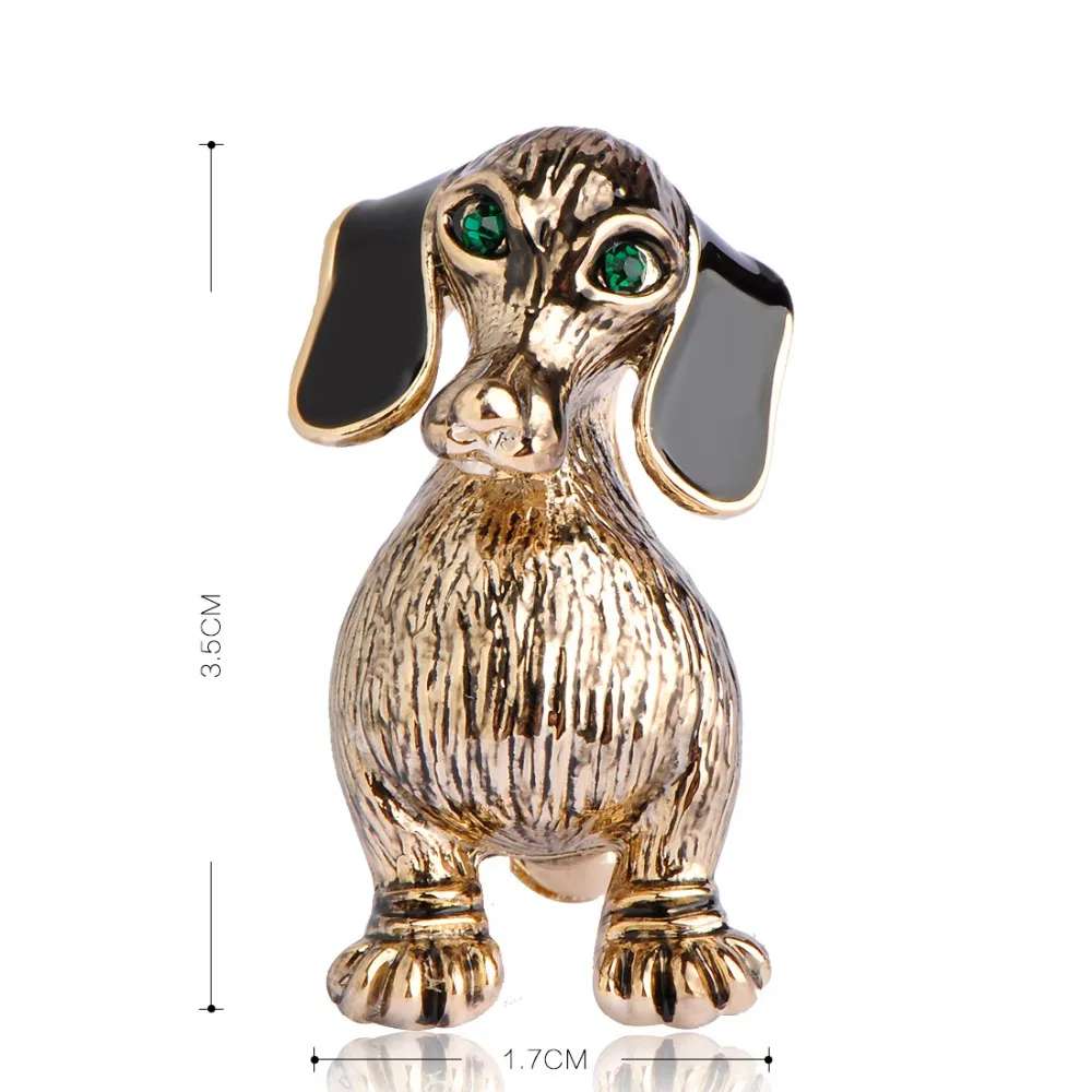 Funmor Милая брошь для девочек и мальчиков с собачкой черный пистолет цветные