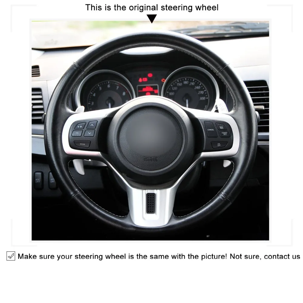 Чехол на руль MEWANT для Mitsubishi Lancer 10 EVO из натуральной кожи|car steering wheel cover|steering coverwheel