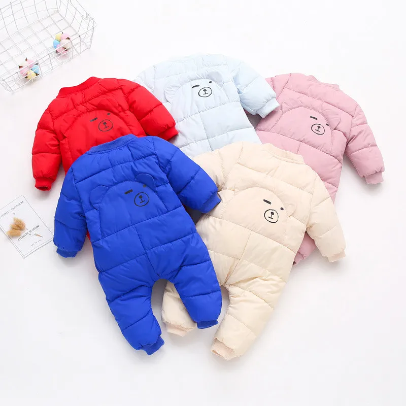 2018 зимняя одежда для девочек Ползунки вниз хлопок Мягкий мультфильм маленьких