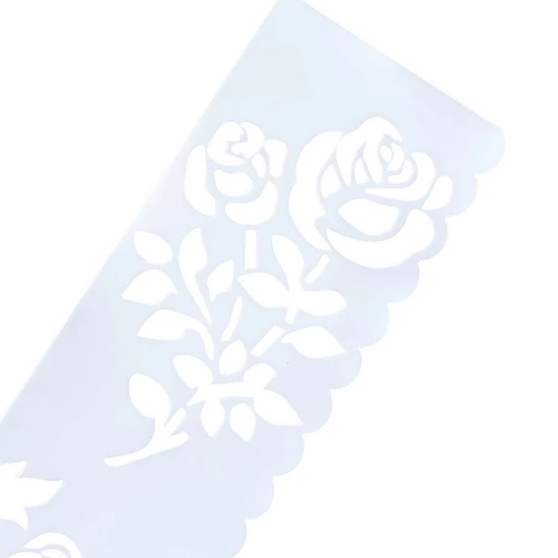 8 шт./лот симпатичная пластиковая линейка трафареты цветок буква фигурка