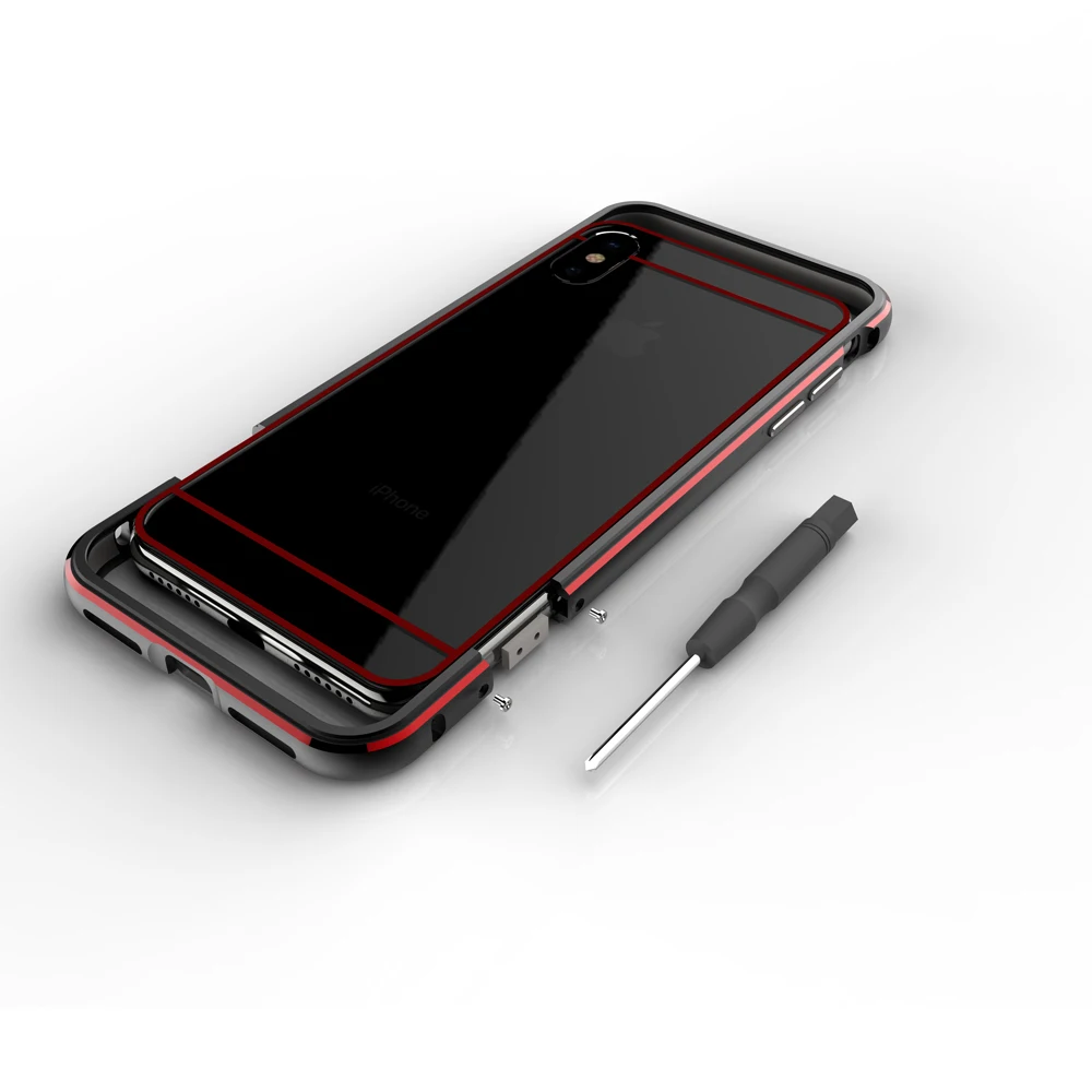 Для iphone x Case Алюминий рамка из металлического сплава тонкий компьютер жесткий чехол для iphone x задняя крышка для iphone x Бампер протектор