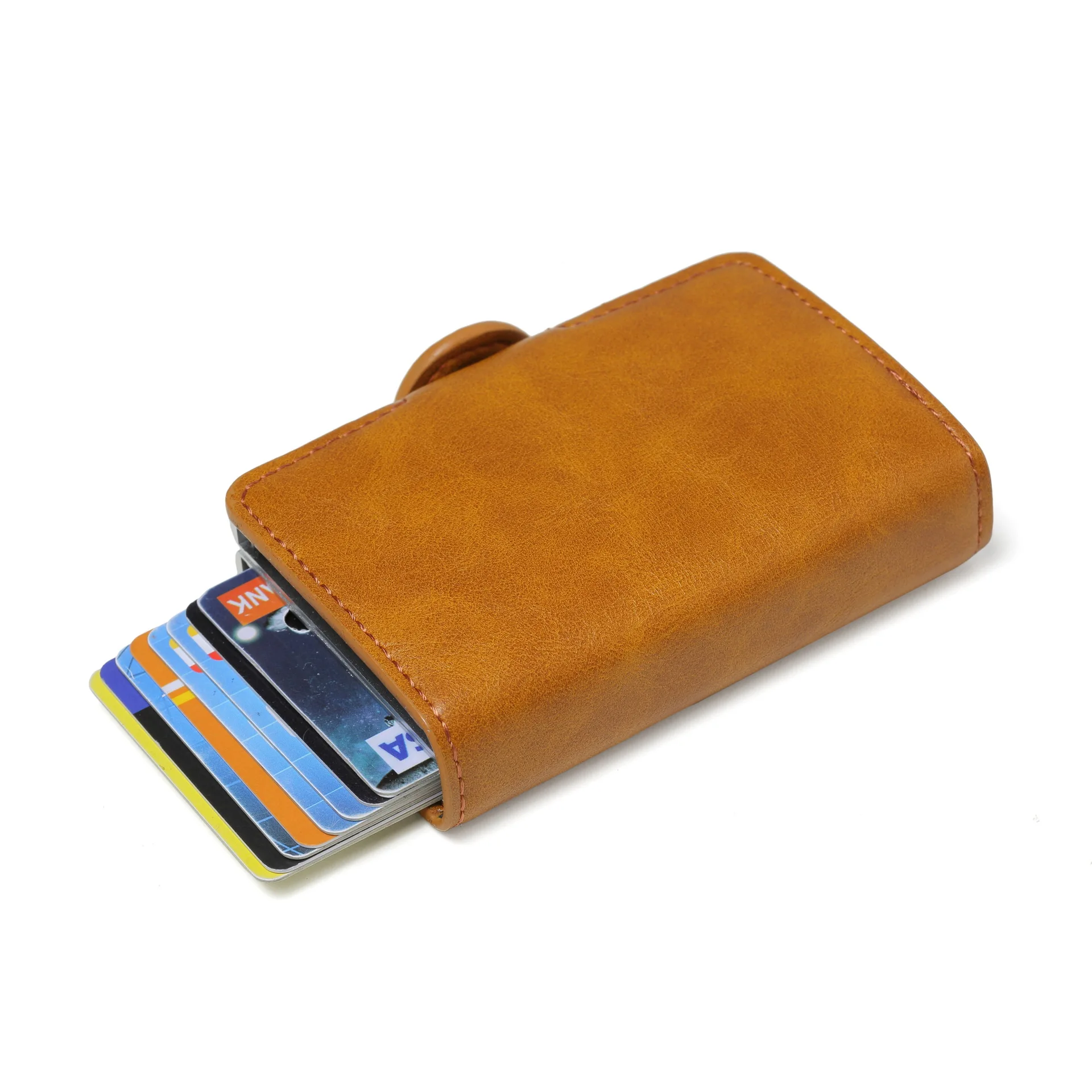 RFID алюминиевые двойные коробки, кредитный держатель для карт, визитная карточка, чехол, углеродное волокно, металл, алюминий, модный кошелек для карт