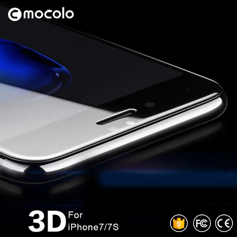 Mocolo официальное 3D изогнутое премиум стекло для iPhone 7 Защита экрана i7 Plus