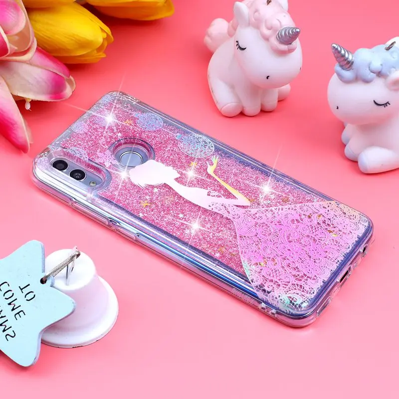 Чехол для телефона huawei Honor 10 Lite защитный в виде ракушки блеск зыбучие пески