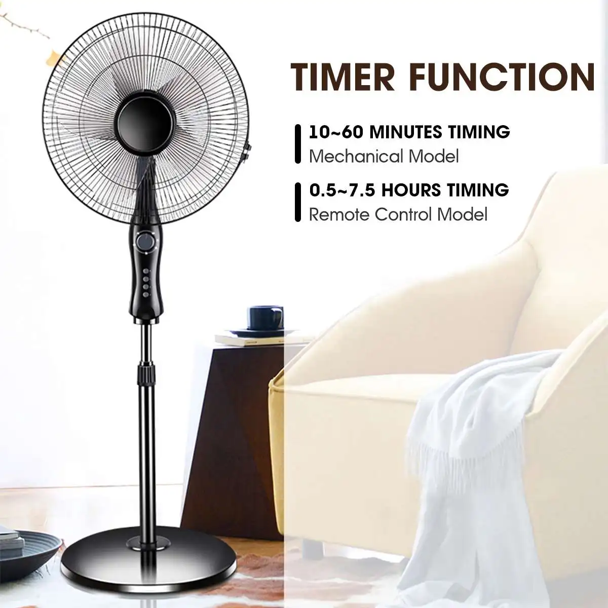 16 Inch Floor Fan Stand Fan Mechanical / Remote control Air Cooler Summer Cooling Household Floor Standing Fan Air Conditioner