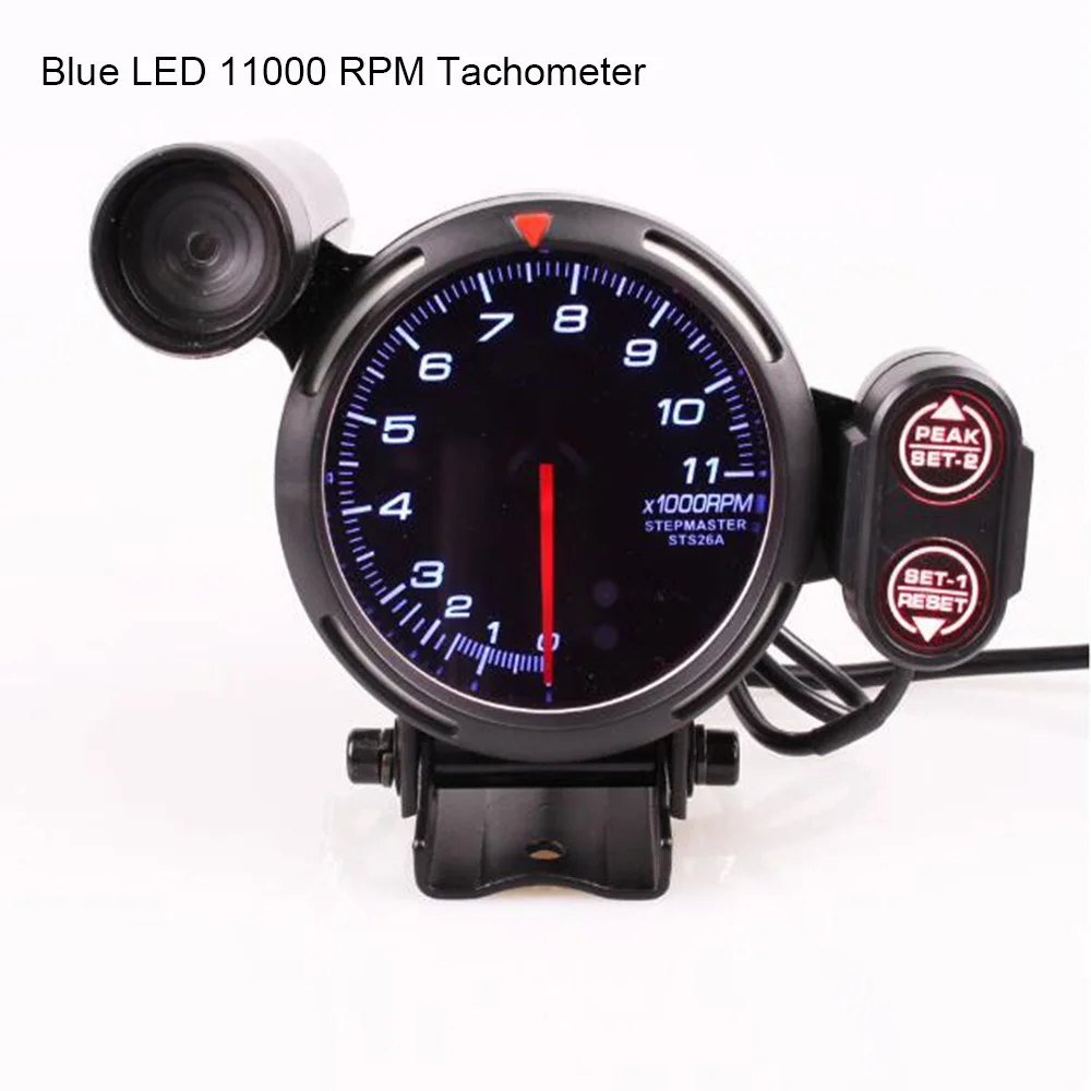 Blue Led RPM Gauge 80 мм автомобиль грузовик Тахометр измеритель об/мин с сдвигом света 11000 об/мин шаговый Тахометр двигателя - Цвет: Blue Led RPM Gauge