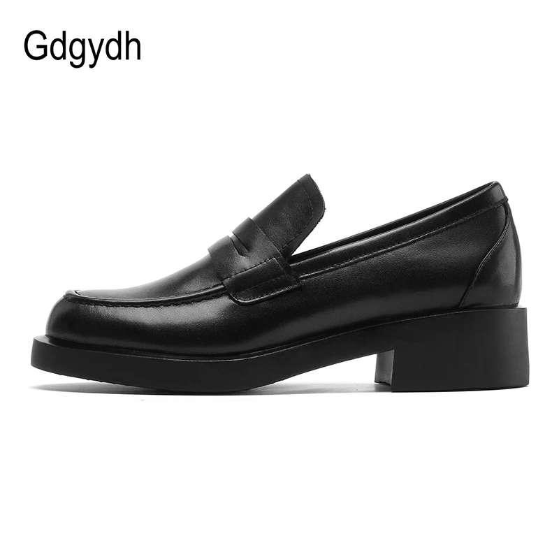 Gdgydh/туфли-лодочки женская обувь из натуральной кожи на среднем каблуке 2019 новая