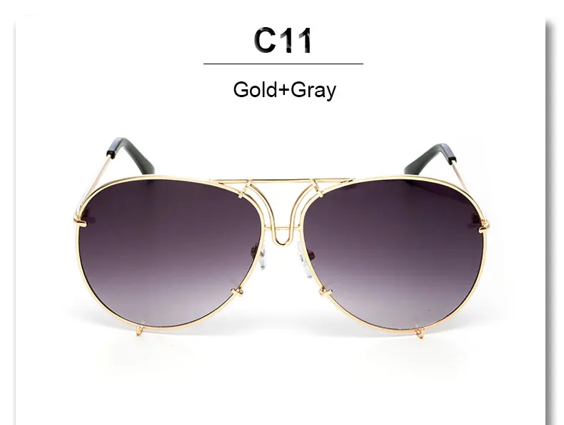 Солнцезащитные очки кошачий глаз Uv400 для мужчин и женщин авиаторы большого