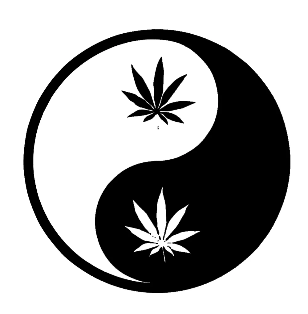 Yin Yang Weed стикер для автомобиля медицинский горшок Забавный юридический виниловый