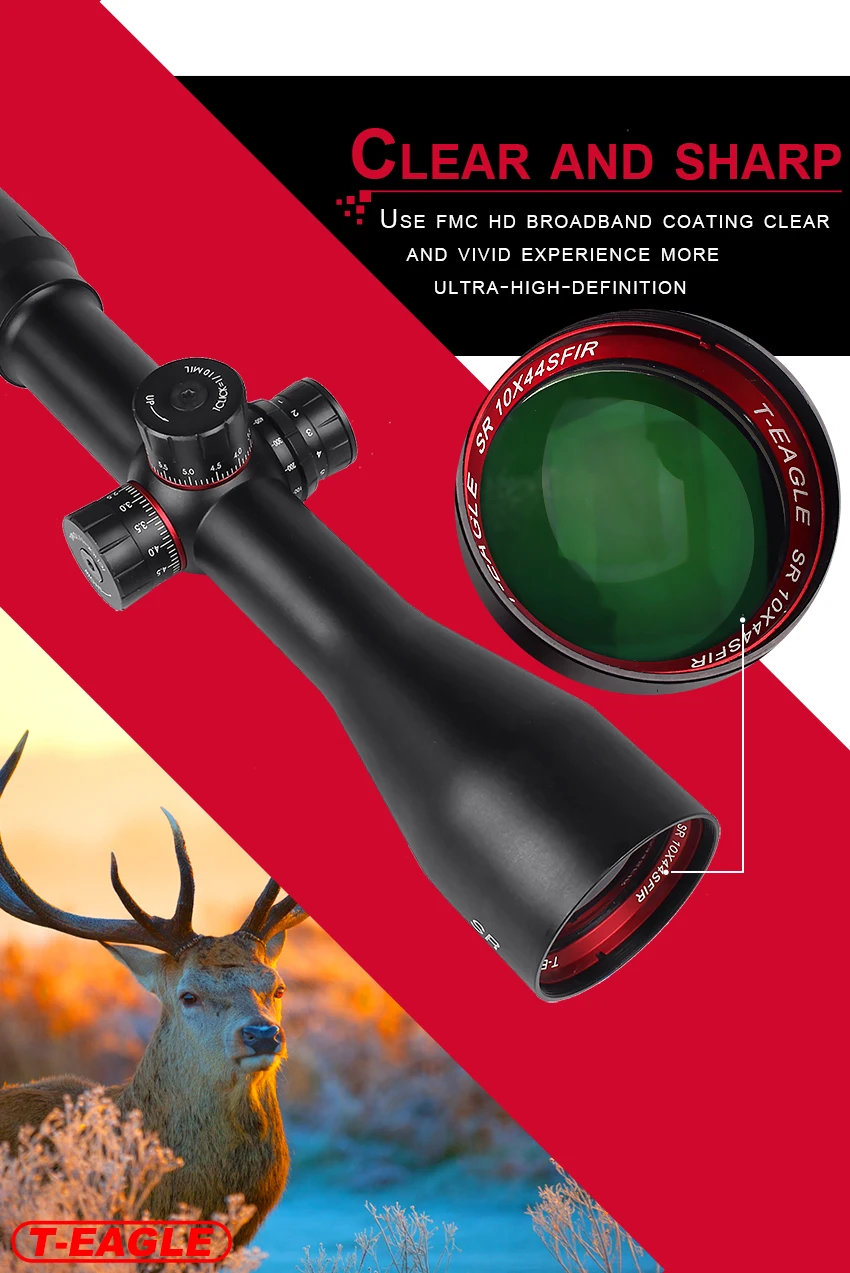T-Eagle SR10X44SFSS тактический прицел для AirRifle sniper охотничья Оптика прицел для стрельбы и на открытом воздухе