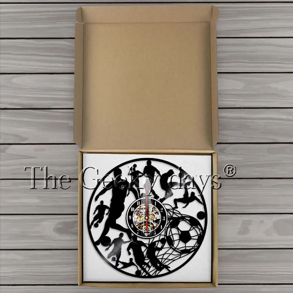 Футбольные настенные часы футбольные игроки ударный Мяч Net Goal Futball Field Ball Team Sport