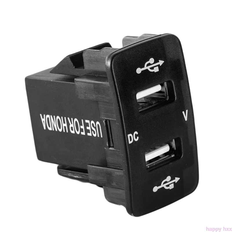DC 12 В 24 в двойной USB Автомобильное зарядное устройство розетка цифровой светодиодный Вольтметр метр монитор адаптер питания для HONDA