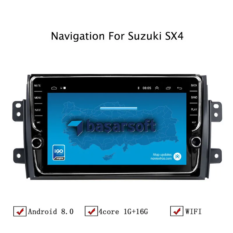 9 "Android 8 1 автомобиля gps навигации Для Suzuki SX4 2006-2011 автомобиль радио стерео