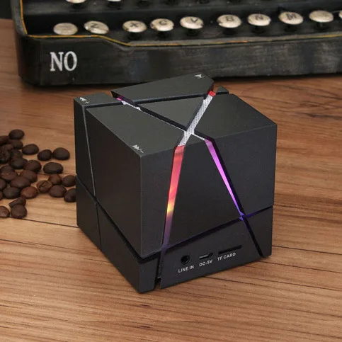 Цветной светильник, беспроводной bluetooth динамик, музыкальная шкатулка, телефон, мини портативный, TF карта, маленькие колонки, аксессуары для украшения дома