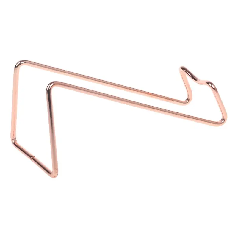 Rose Gold Красный винный стеллаж в европейском стиле, простой железный держатель для бутылок, кухонный выставочный Органайзер - Цвет: Rose Gold