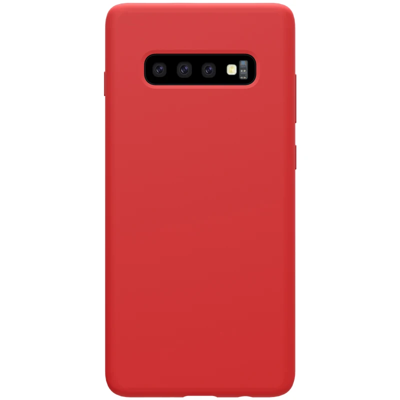red Защитный чехол Nillkin Flex Pure для samsung Galaxy S10 Plus, тонкий мягкий жидкий силиконовый резиновый противоударный чехол для телефона Galaxy S10 S10e, чехол - Цвет: red