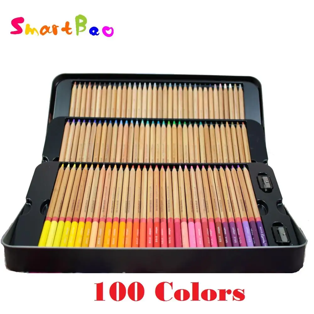 Супер отличные наборы цветных карандашей 100 Lapis de cor сердечников Crayon color Dicke buntstifte Renkli kalemler|crayon couleur|color pencil setlapis