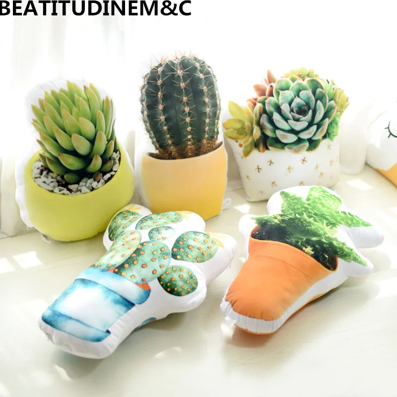 

Simulation Printed Fleshy Cactus Pillow, Sofa Car Office Cushion Pillow,Plush Toy Bedroom Bay Window Decoration, Photo Props