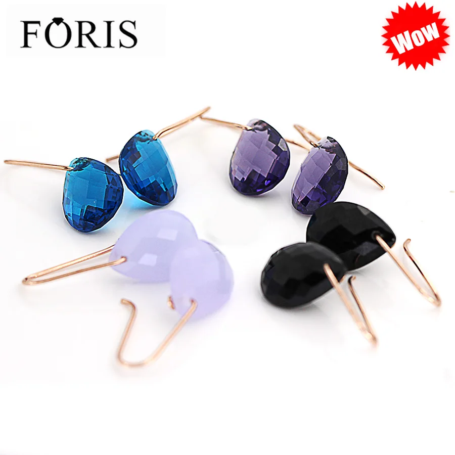 FORIS 8 цветов модные красивые большие серьги с кристаллами рождественский подарок