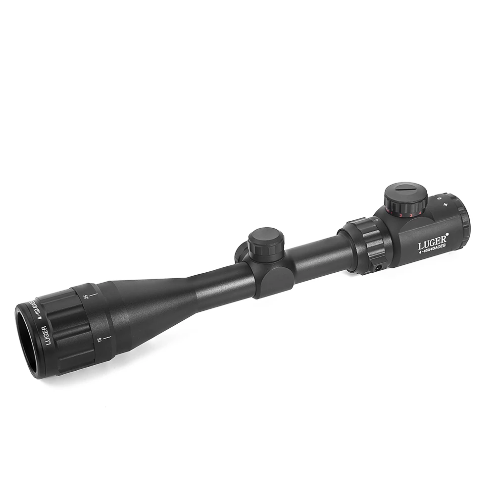LUGER 4-16X40 AOEG винтовка охотничий прицел тактический Оптический зеленый красный точка прицел Crosshair прицел для страйкбола пневматические пистолеты