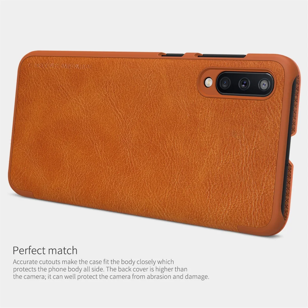 Для samsung Galaxy A50 A50S A10 A20 A30 A30S A40 A60 A70 M40 откидной Чехол Nillkin Qin кожаный откидной Чехол с отделением для карт чехлы для телефонов