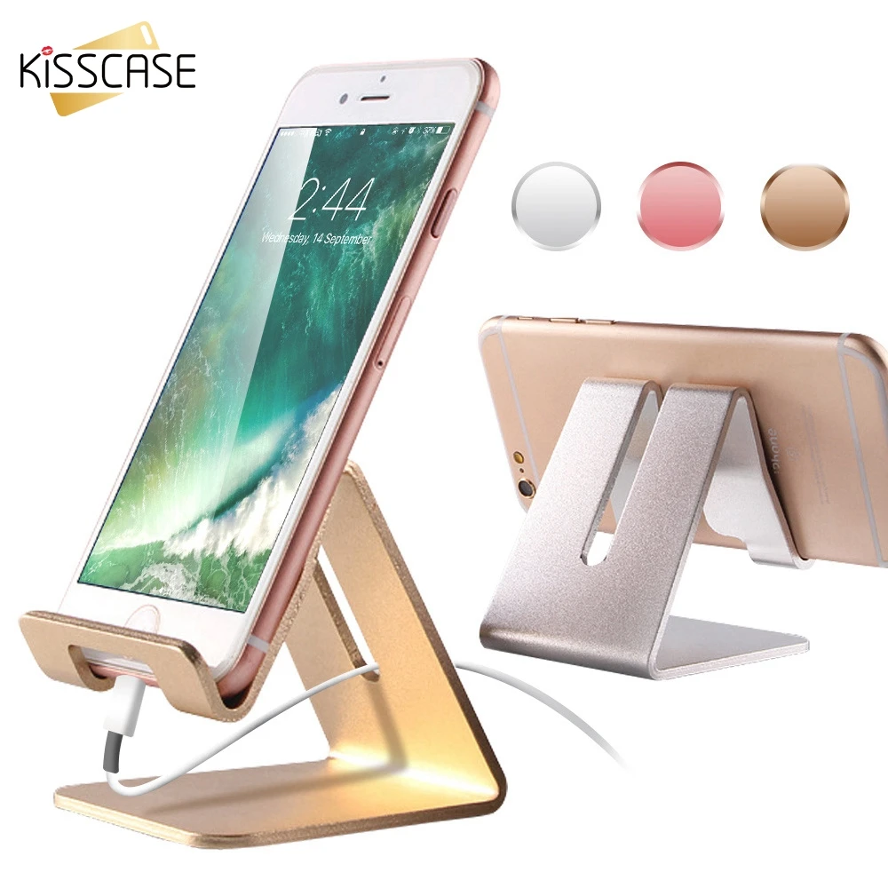 Универсальная настольная подставка KISSCASE для iPhone X XS Max XR 6 7 8 Plus алюминиевый сплав