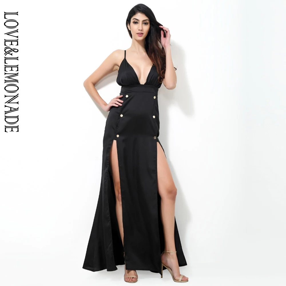 Love & Lemonade 2016 новое Золотое длинное платье с застежкой TB 8889|sexy party dress|sexy partyparty dresses |