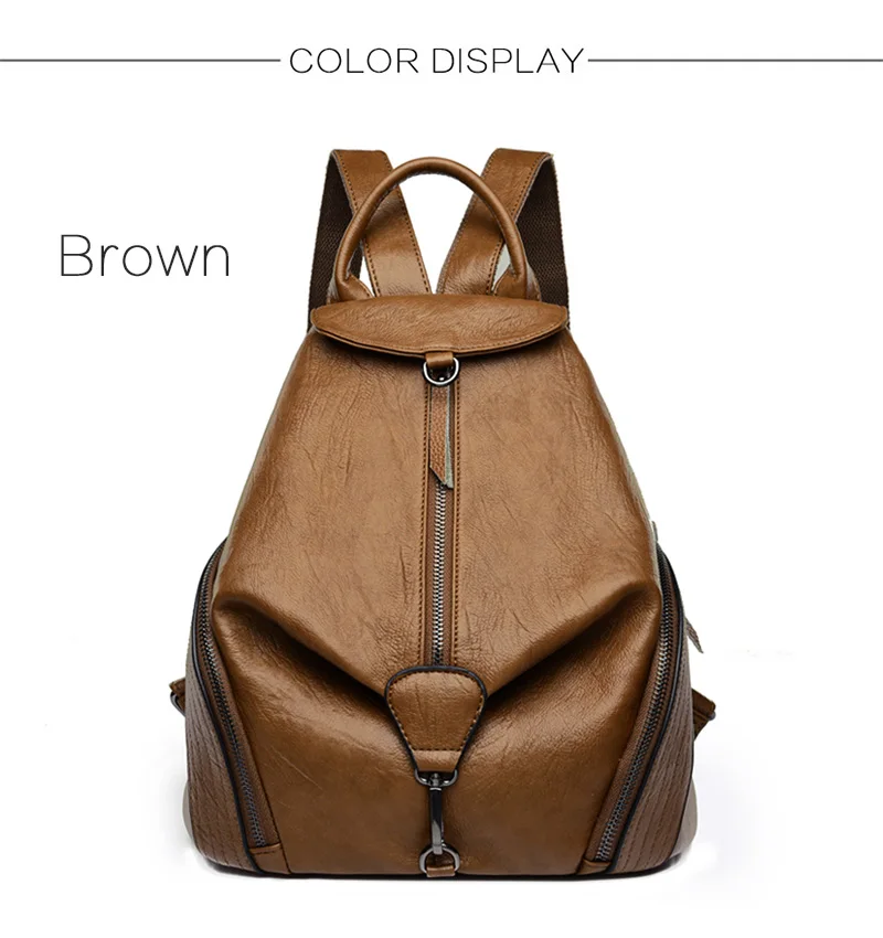 Женский рюкзак mochila feminina, повседневный многофункциональный женский кожаный рюкзак, сумка для путешествий, женская сумка через плечо
