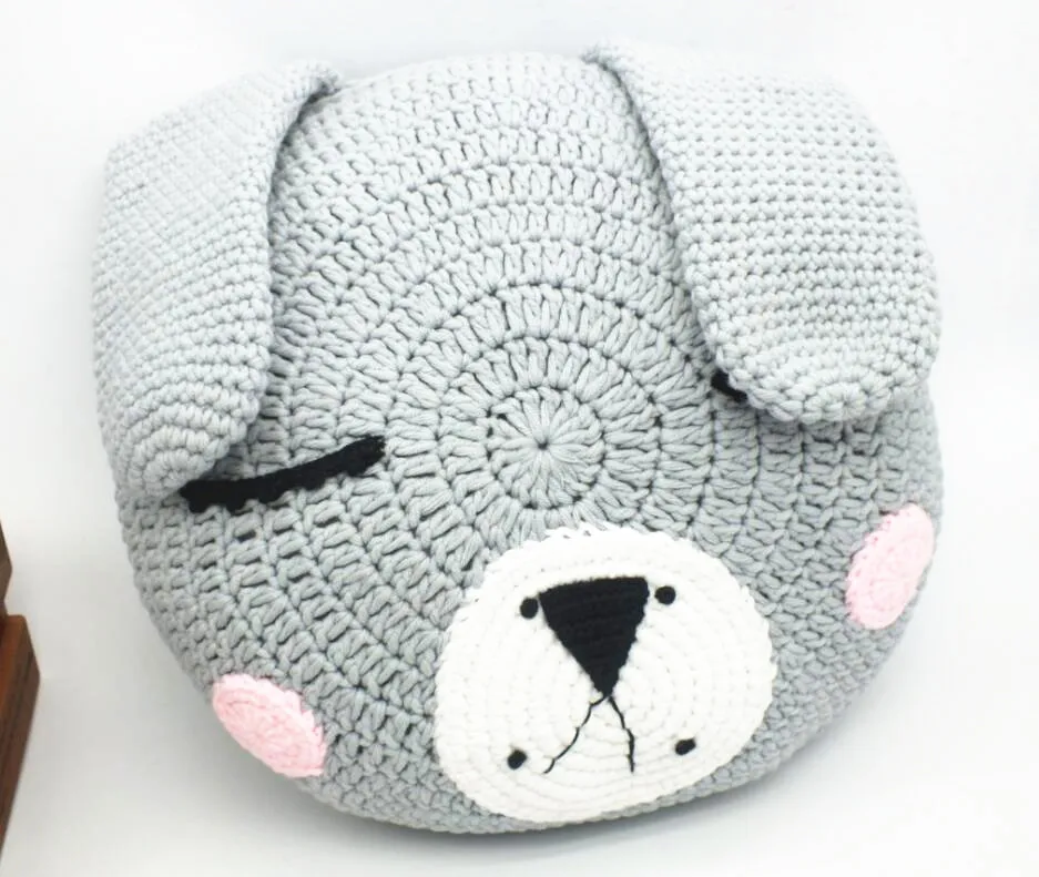 Декоративные подушки подушка для сиденья мультяшный вязаный медведь кролик 3D