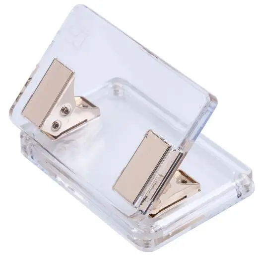 Square Акриловый Золотой плоский Стандартный Дырокол(10 листов) Офисные канцелярские принадлежности от Draymond Story - Цвет: Square